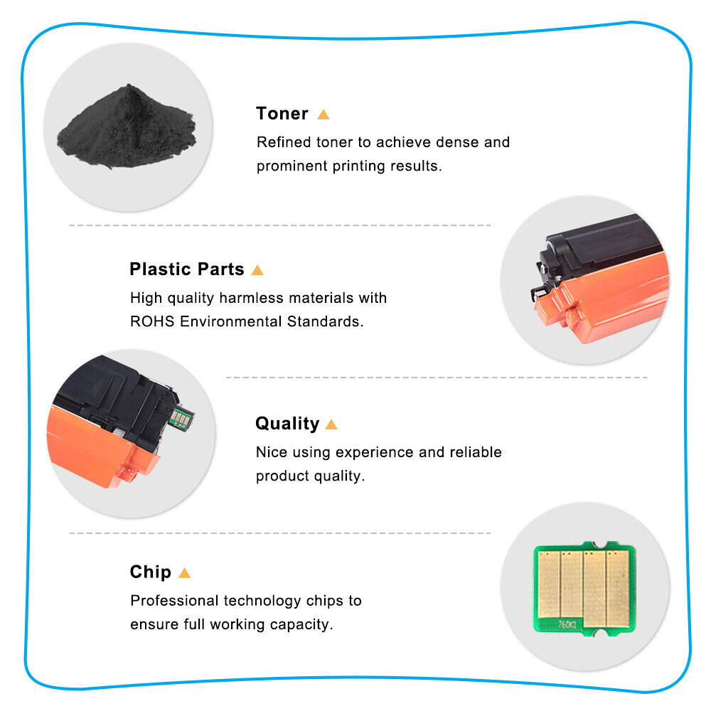 5PK High Yield TN227 BK/C/Y/M Toner For Brother HL-L3270CDW L3210CW With Chip