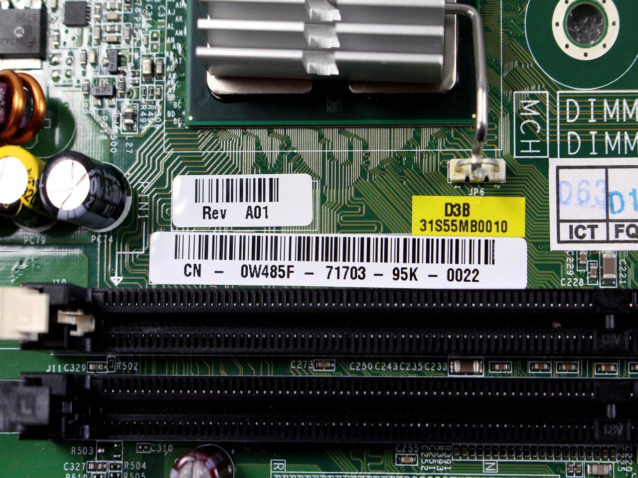 Dell PowerEdge CR100 Intel 3200 Chipset LGA 775 Socket DDR2 Motherboard W485F