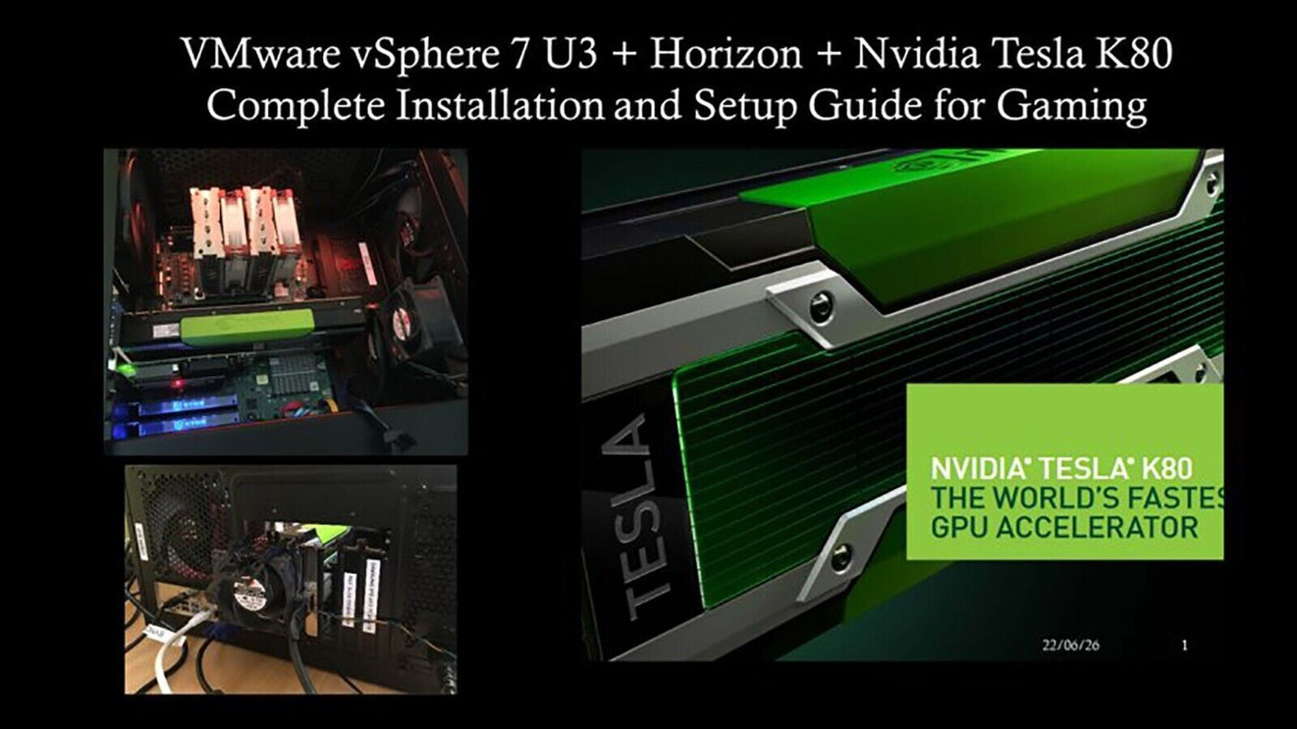 HP J0G95A Nvidia Tesla K80 24GB GDDR5 Server Accelerator Card 699-22080-0200-531