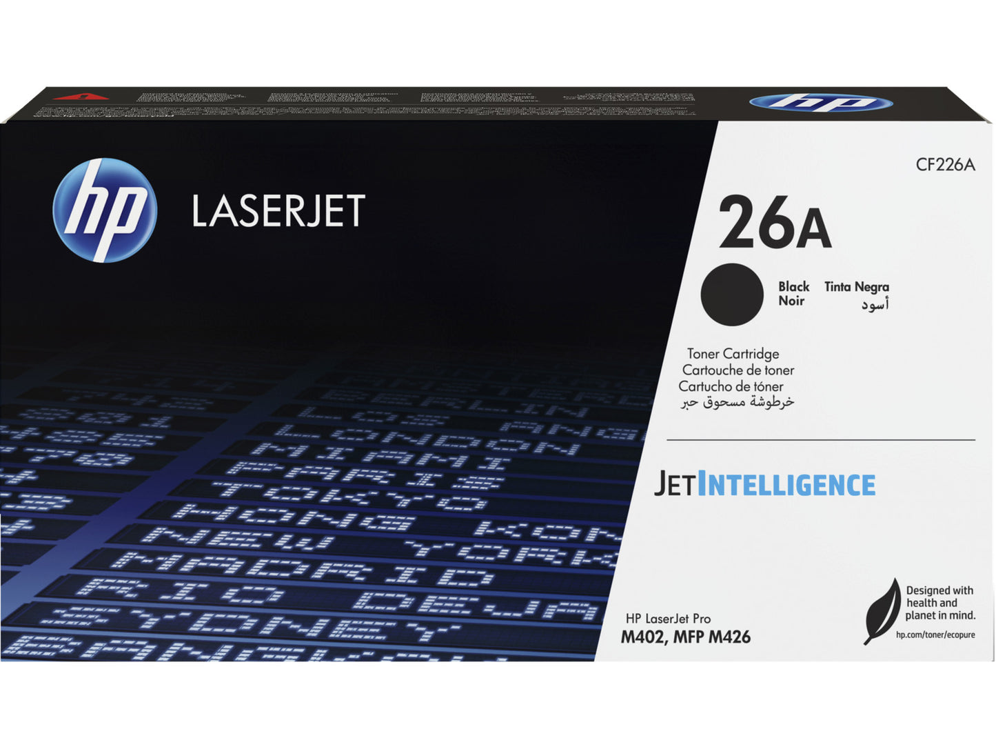 HP 26A Black Original LaserJet Toner Cartridge, ~3,100 pages, CF226A