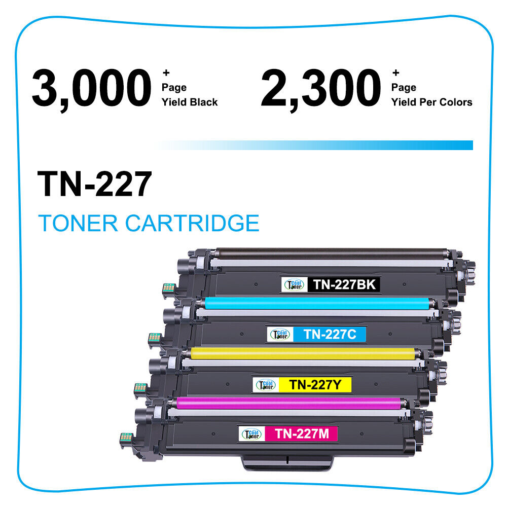 8PK TN227 Toner Cartridge compatible for Brother HL-L3270CDW HL-L3290CDW 3750CDW