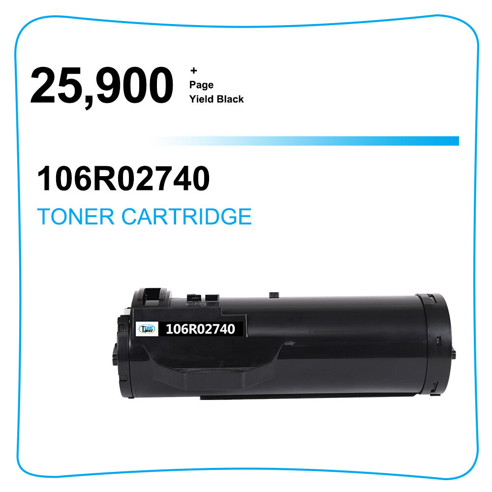 10 Pack High Yield Black 106R02740 Toner Compatible With Xerox WorkCentre 3655