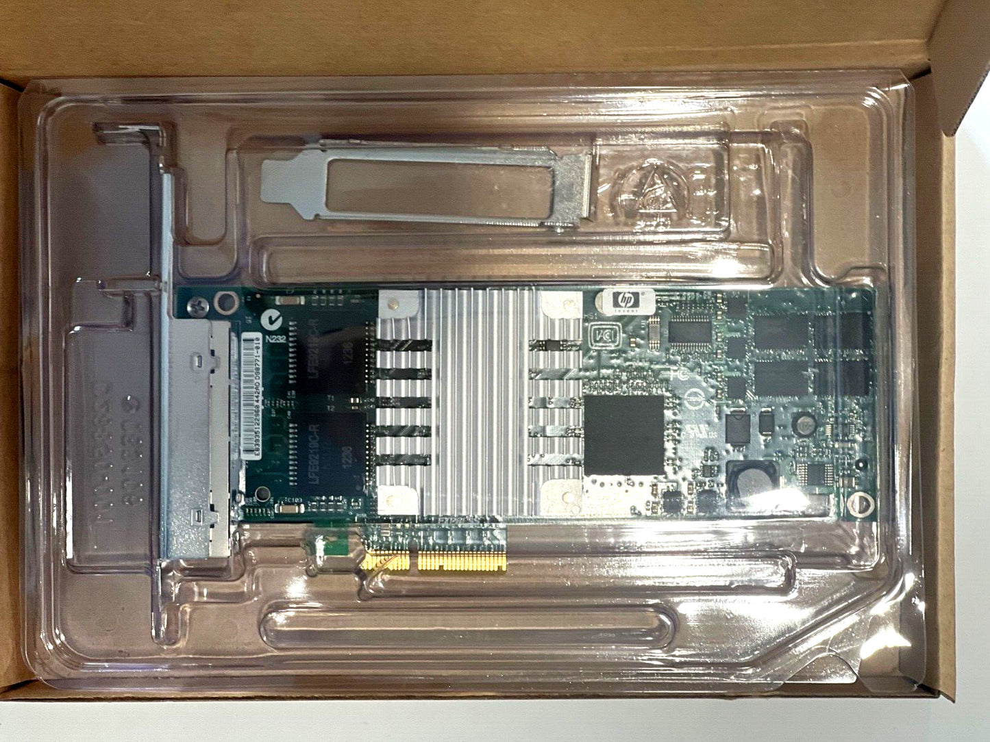 HP NC364T PCI-E 4-PORT GIGABIT SERVER ADAPTER B 436431-001 BOTH BRACKETS