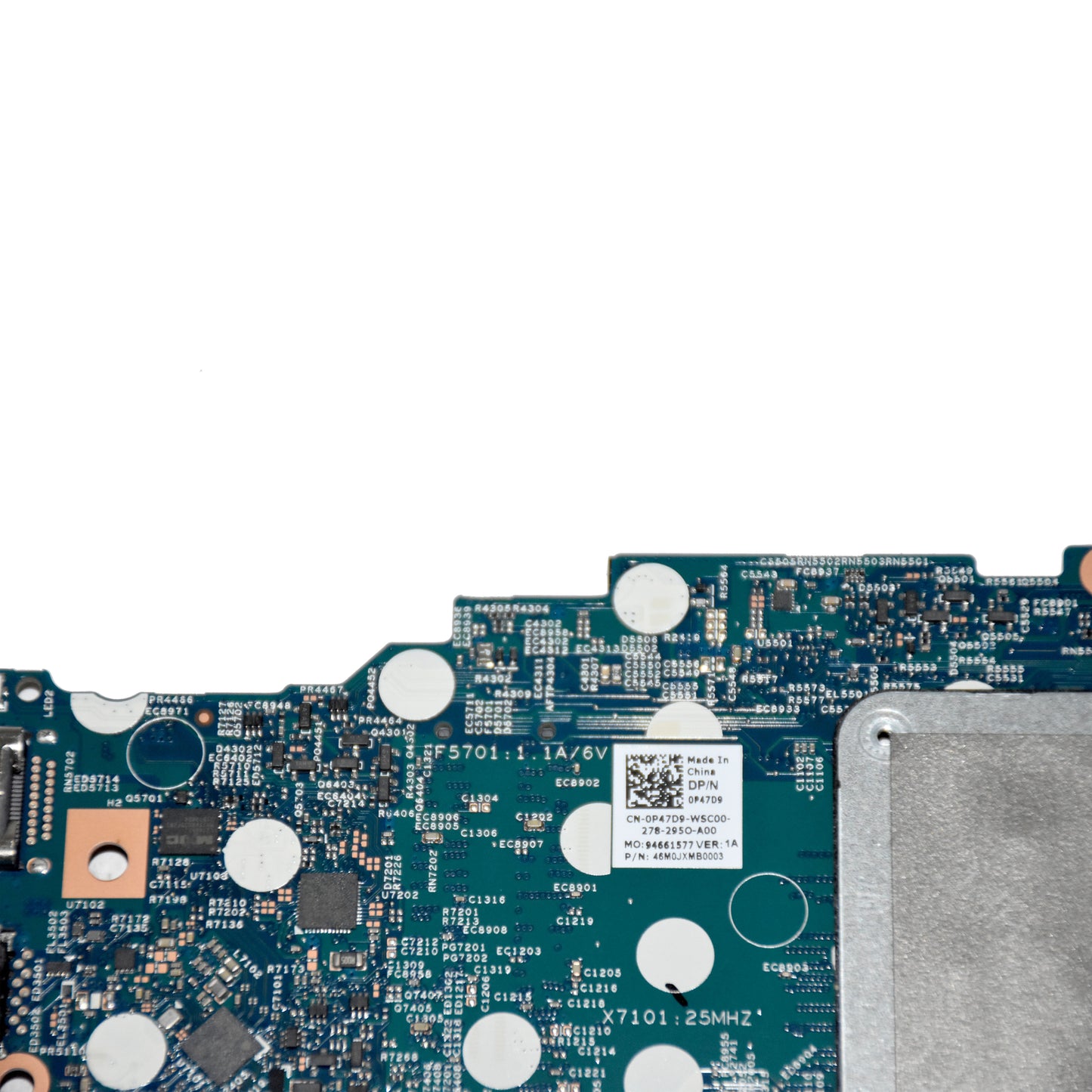 Dell Inspiron 7706 2in1 Motherboard i7-1165G7 2.8GHz Nvidia MX350 DDR4 P47D9