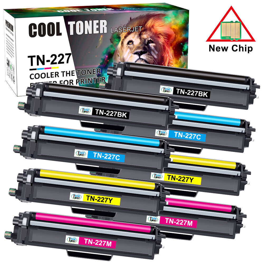 8PK TN227 Toner Cartridge compatible for Brother HL-L3270CDW HL-L3290CDW 3750CDW