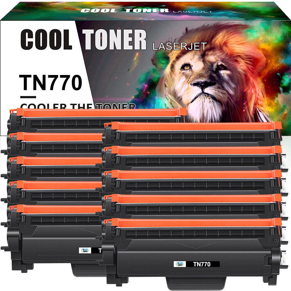 10x TN-770 Toner Compatible With Brother TN770 HL-L2370DW HL-L2350DW MFC-L2730DW