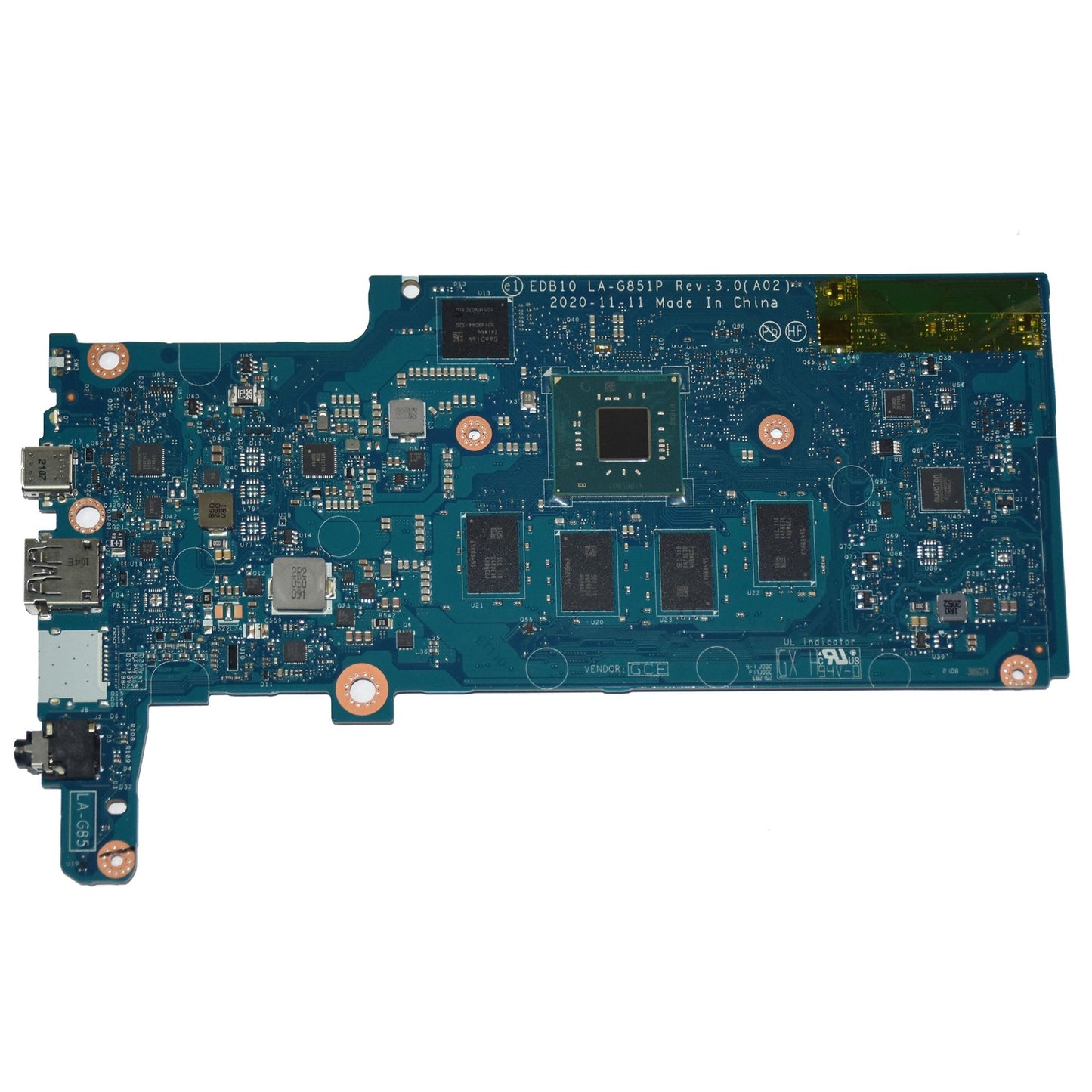 Dell Chromebook 3100 Motherboard Celeron N4020 4GB RAM 32GB eMMC LA-G851P 2VPK7