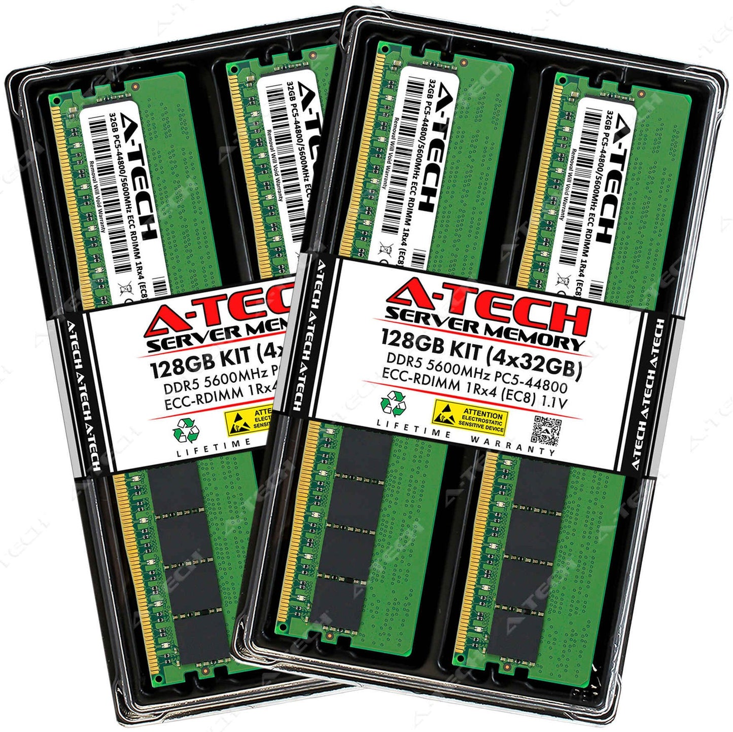 128GB 4x32GB PC5-5600 EC8 RDIMM Dell PowerEdge R760 R760xa R760xd2 Memory RAM