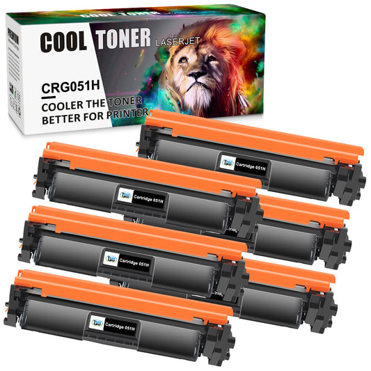 6 PK CRG-051H Toner Cartridge for Canon 051 H LBP-162dw MF264dw MF267dw MF269dw