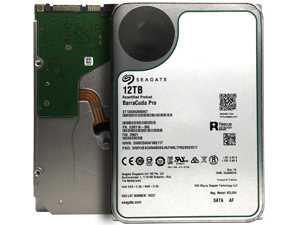 Seagate Barracuda Pro (ST12000DM0007) 12TB SATA 6Gbps 3.5" Internal Hard Drive