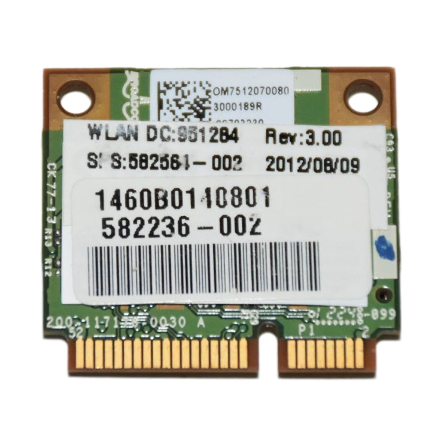 Lot x 5 HP BCM943224HMS Dual Band Wireless Half Mini PCI-e Wifi Card 582236-002