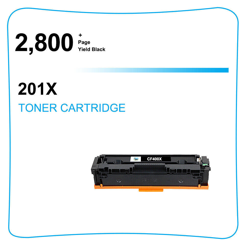 2x Black Toner Compatible for HP 201X CF400X LaserJet Pro MFP M277dw M277 M252dw
