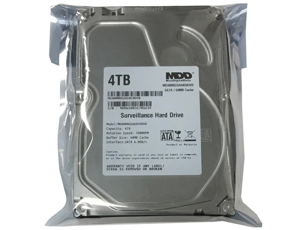 MaxDigitalData 4TB 64MB Cache 5900PM SATA 6.0Gb/s 3.5" Surveillance Hard Drive