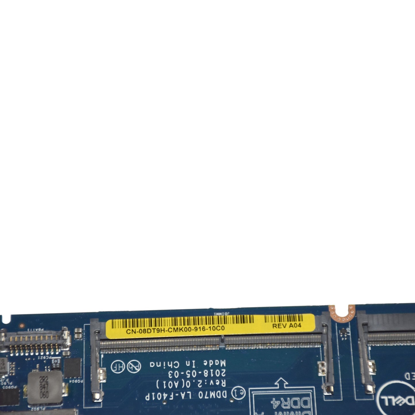 Dell Latitude 5490 Motherboard i5-7300U 2.6GHz Dual-Core LA-F401P JXFX4 8DT9H