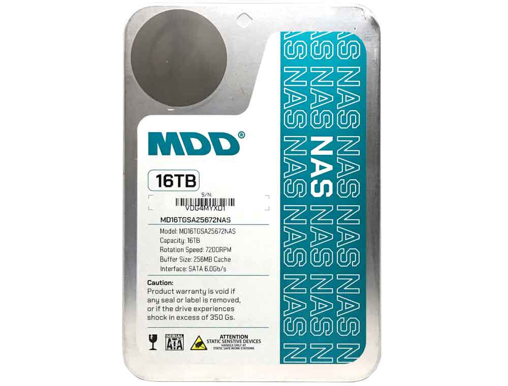 MDD 16TB 7200RPM 256MB Cache SATA 6.0Gb/s 3.5" Internal NAS, RAID Hard Drive