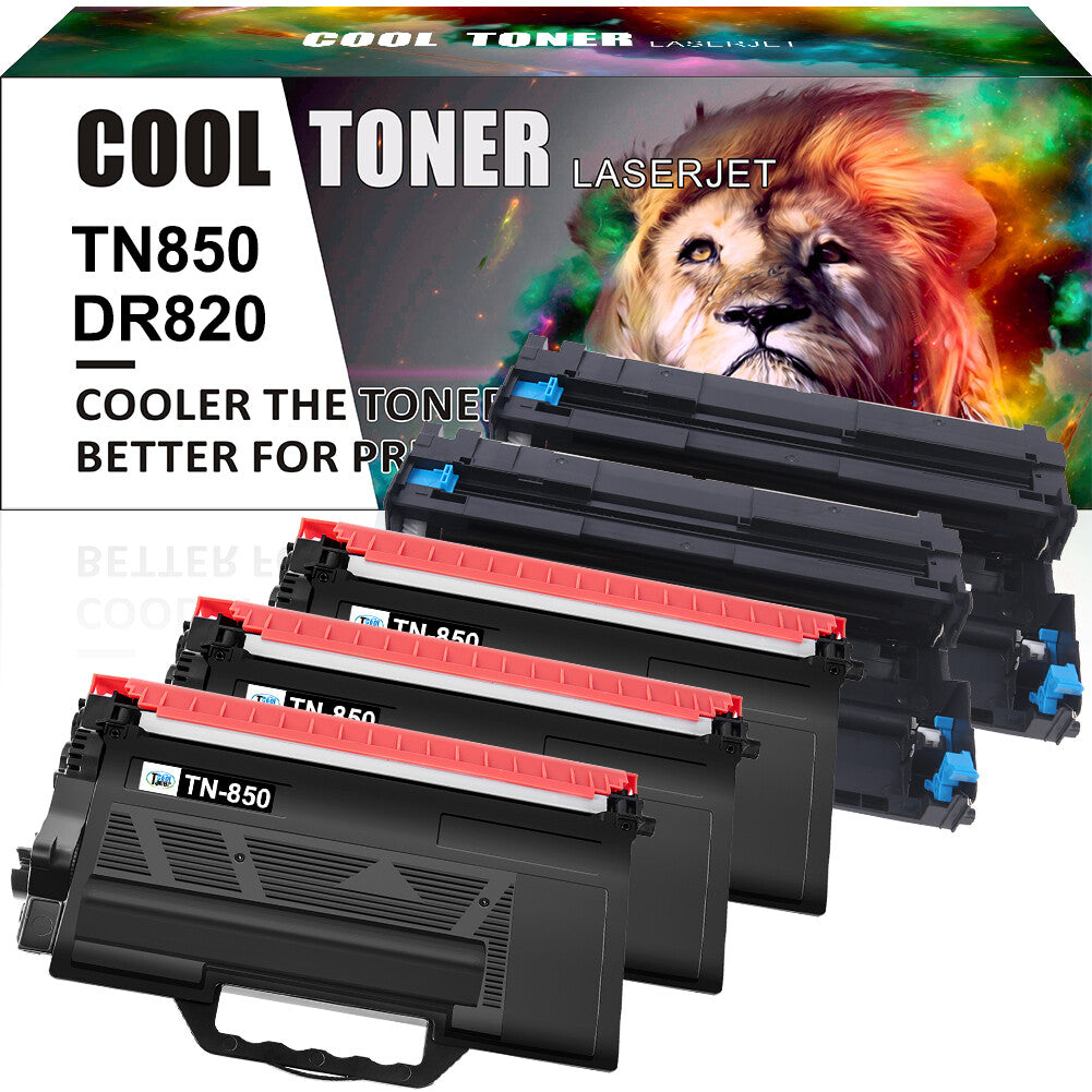 3PK TN850 Toner + 2PK DR820 Drum Unit for Brother MFC-L5850DW HL L6200DW L6400DW