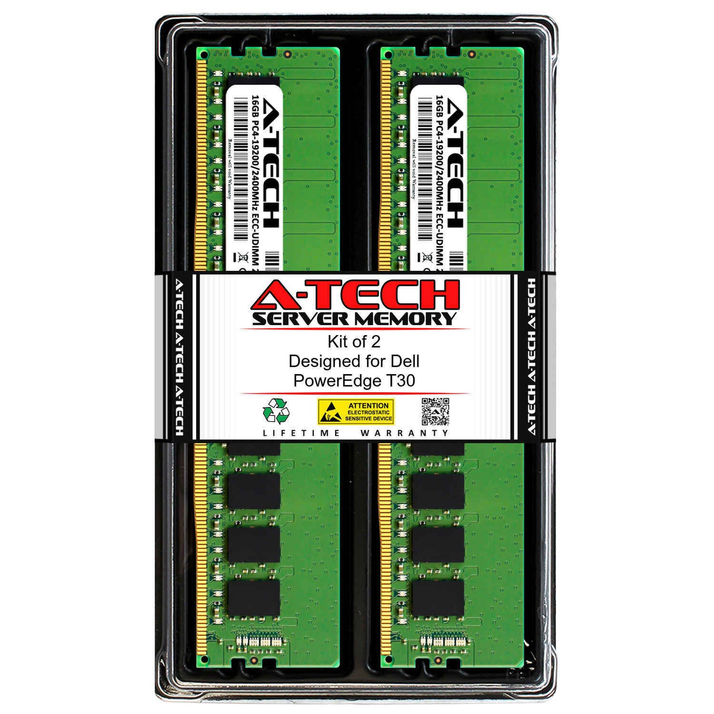 32GB 2x 16GB PC4-2400 ECC UDIMM Dell PowerEdge R330 T330 T130 T30 Memory RAM (NOT FOR HOME PC)
