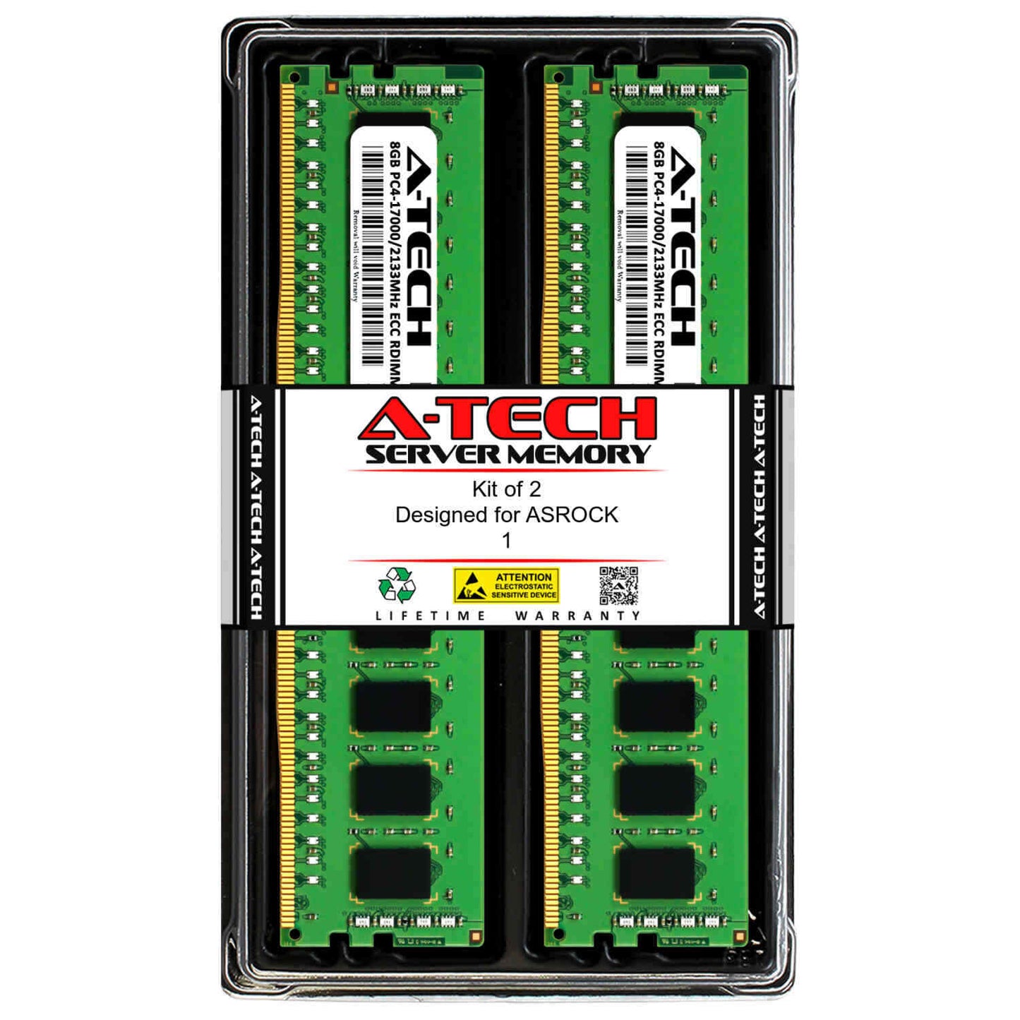 16GB 2x 8GB PC4-17000 ECC RDIMM Server Memory RAM for ASROCK 1 (NOT FOR HOME PC)