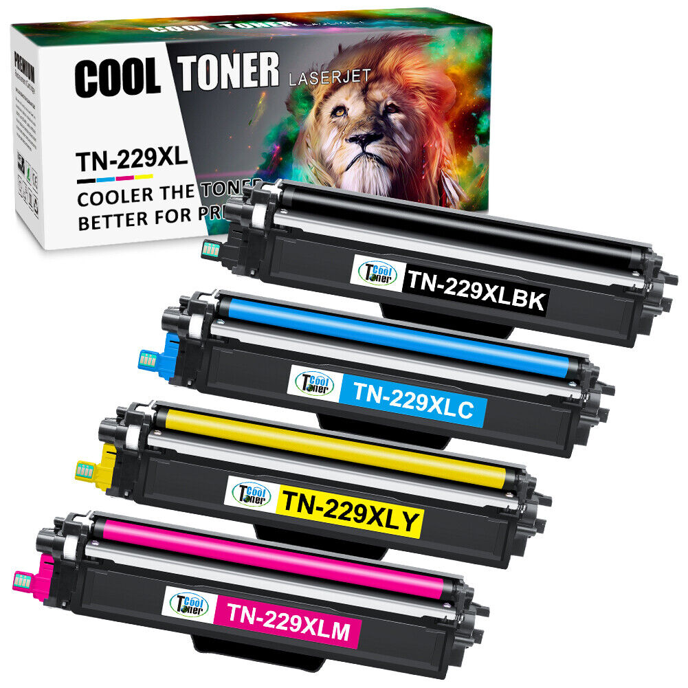 4PK TN229XL TN229 Toner Cartridge For Brother HL-L3280CDW MFC-L3780CDW L8395cdw