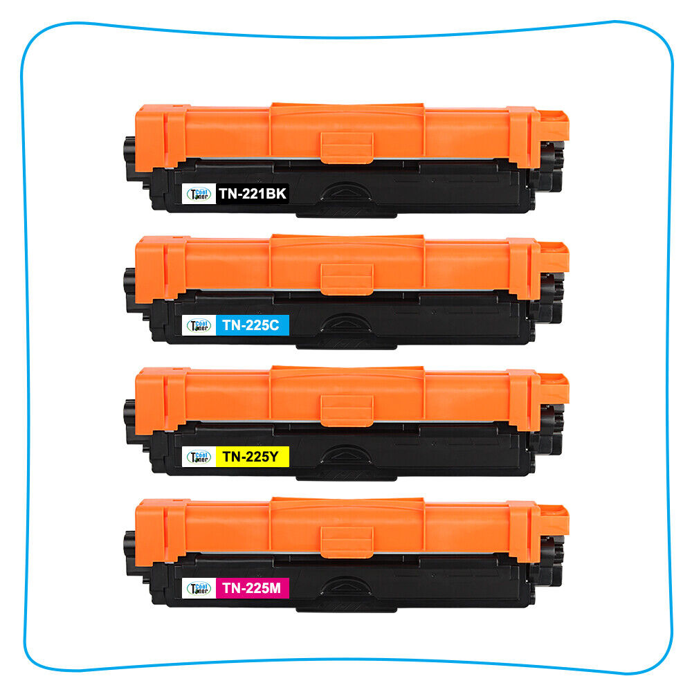 5PK TN221 TN225 Toner Cartridge for Brother MFC-9130CW MFC-9340CDW HL-3140CW
