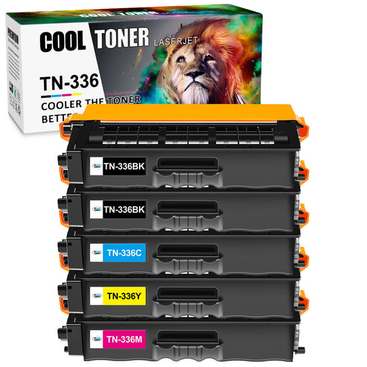 5PK TN336 Toner Cartridge For Brother TN-336 HL-L8350CDW MFC-L8850CDW L8600CDW