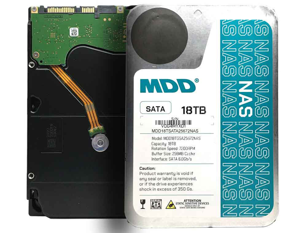 MDD 18TB 7200RPM 256MB Cache SATA 6Gbps 3.5" Internal NAS Hard Drive (RAID, NAS)