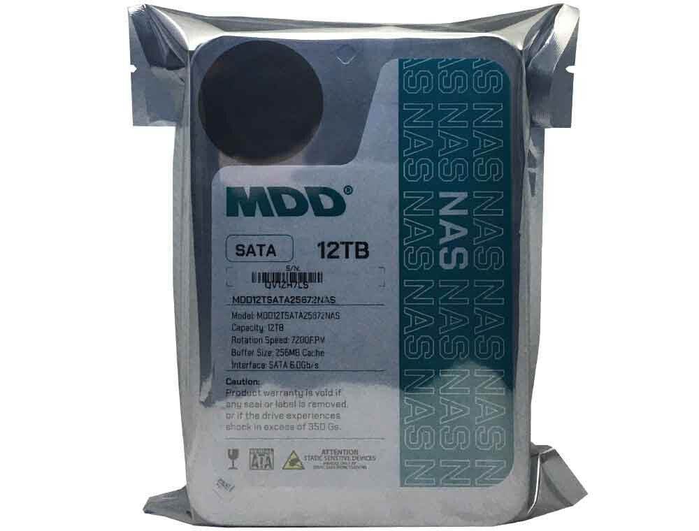 MDD 12TB 7200RPM 256MB Cache SATA 6.0Gb/s 3.5in Internal NAS Hard Drive - 3 YEAR