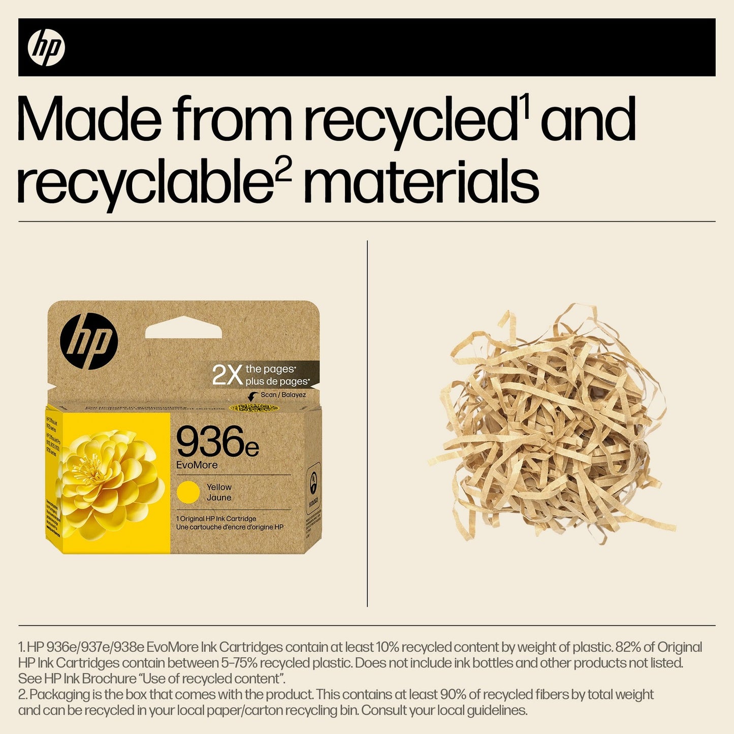 HP 936e EvoMore Yellow Original Ink Cartridge, 1,650 pages, 4S6V5LN