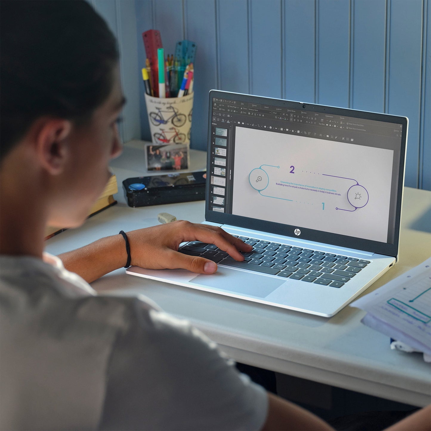 New HP Chromebook 14" HD Pentium Quad-Core N200 4GB 128GB UFS Webcam Chrome OS