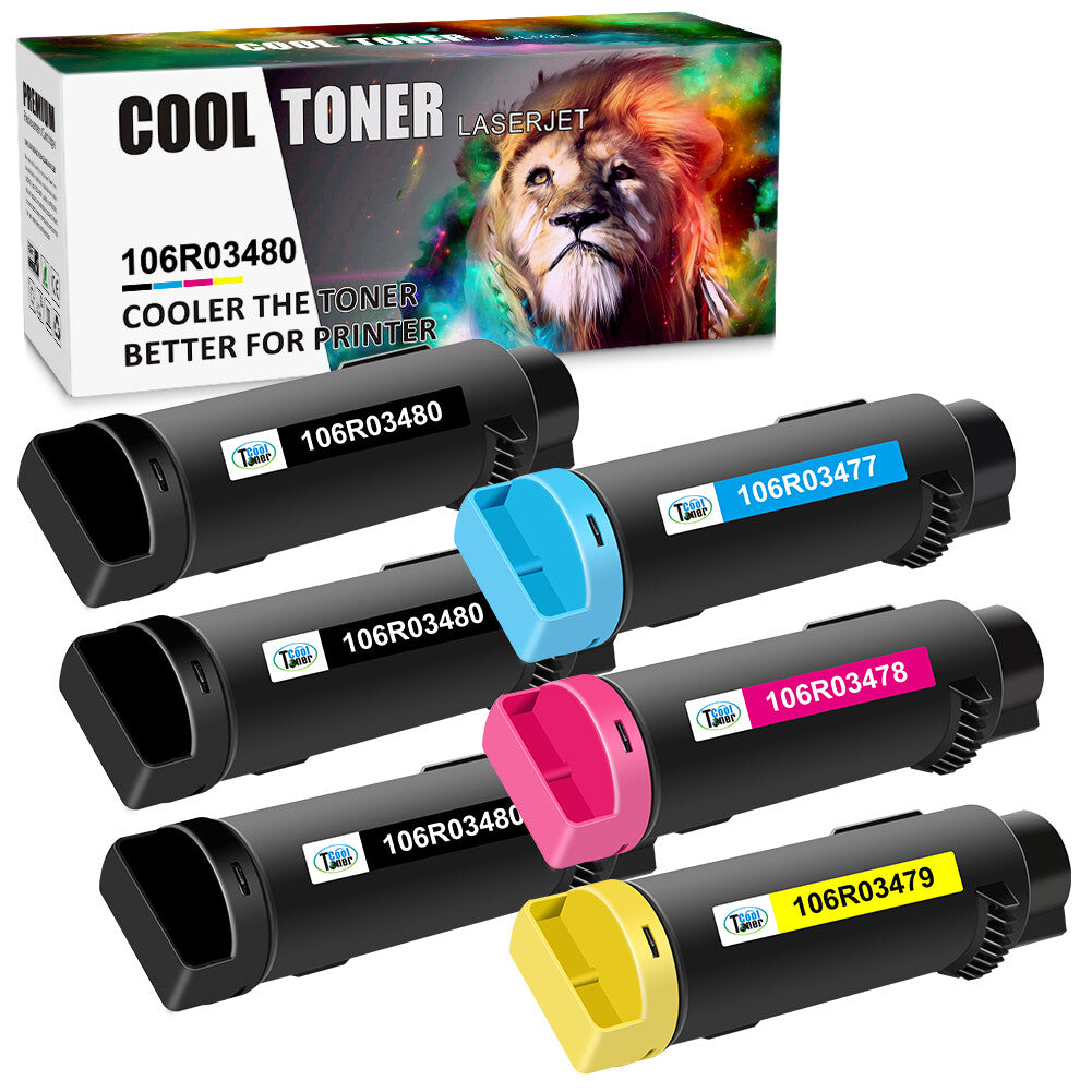 Toner Compatible With Xerox WorkCentre 6515DNM Phaser 6510DN (BK&Color, 6 Pack)