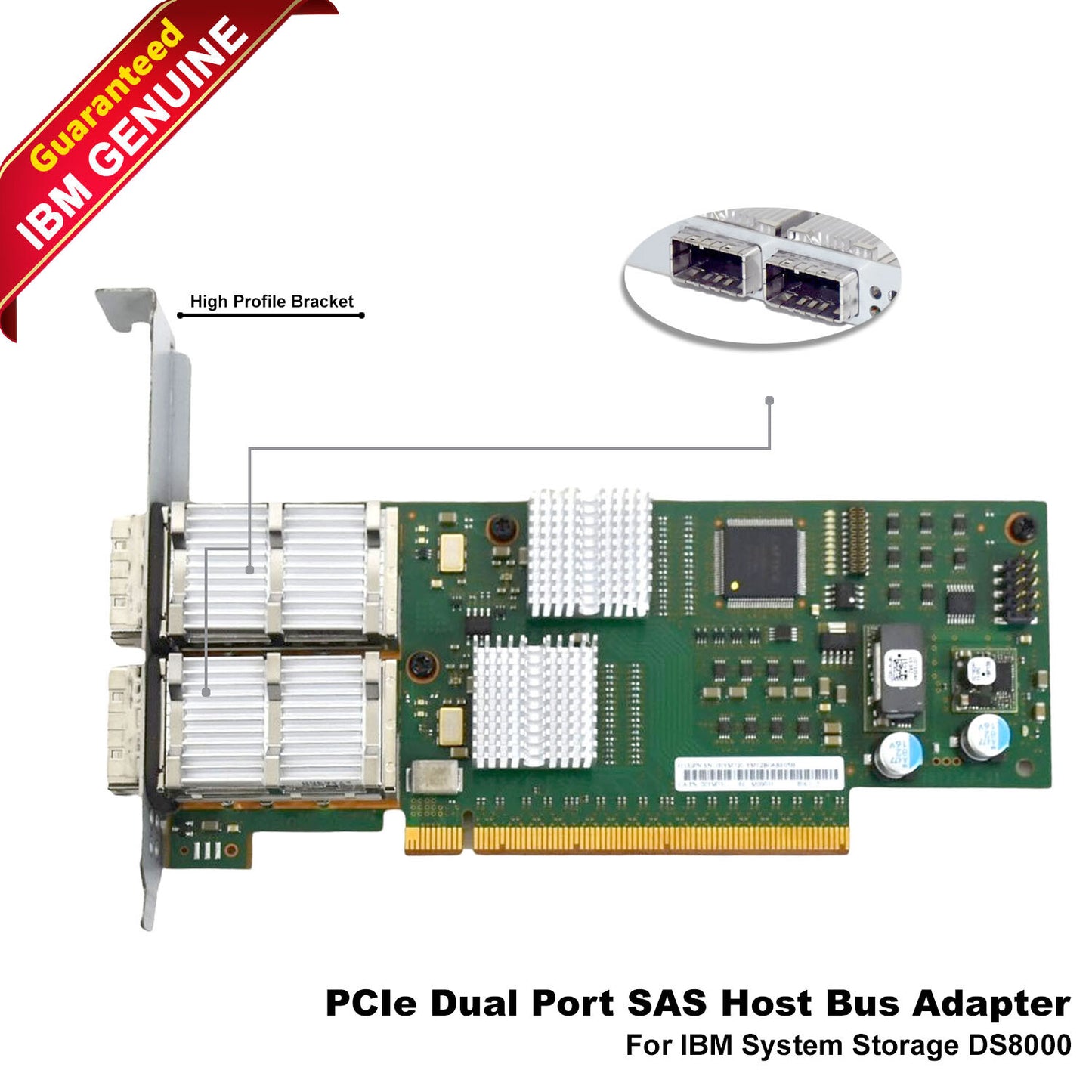 Lot Of 5 IBM PCIe Dual-Port SAS Host Bus Adapter Card DS8000 ? 00YM731 00YM720 (NOT FOR HOME PC)