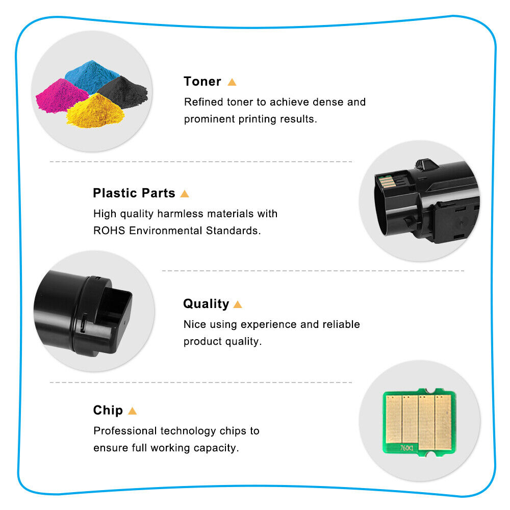 Toner Compatible With Xerox WorkCentre 6515DN Phaser 6510DNI (BK&Color, 12 Pack)