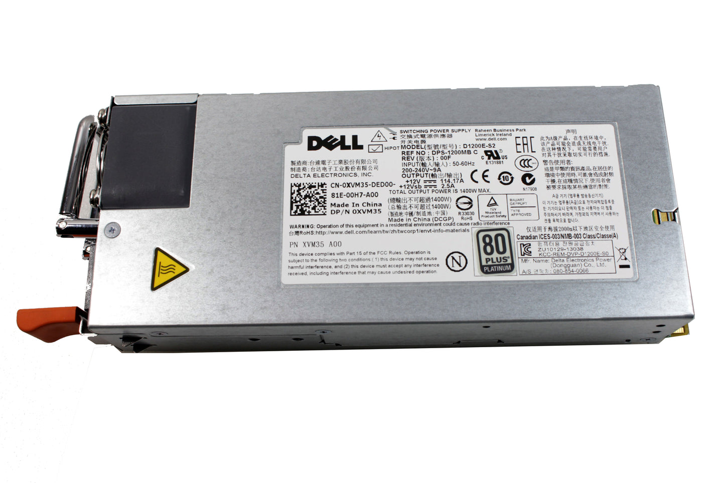 Dell XVM35 1400W Server Switching Power Supply D1200E-S2 DPS-1200MB C 200-240V
