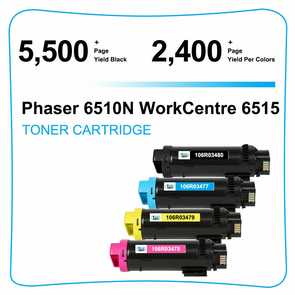 16PK-4Set High Yield Toner Cartridge Fits Xerox Phaser 6510 N WorkCentre 6515dni