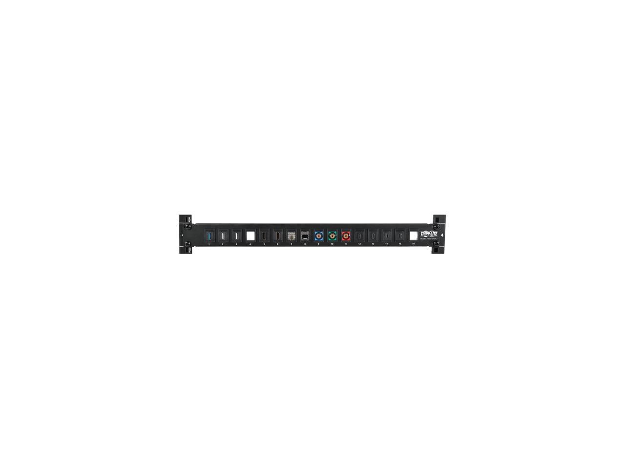 Tripp Lite 16-Port 1U Rack-Mount Unshielded Blank Keystone/Multimedia Patch Pane