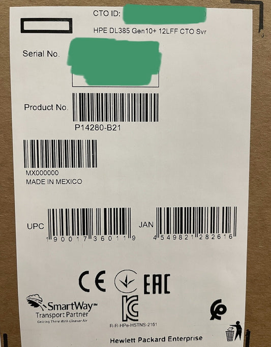 HPE DL385 Gen10+Plus 12x LFF Two AMD EPYC 7272 64GB 2x 1600W 10GbE 25GbE P816i-a