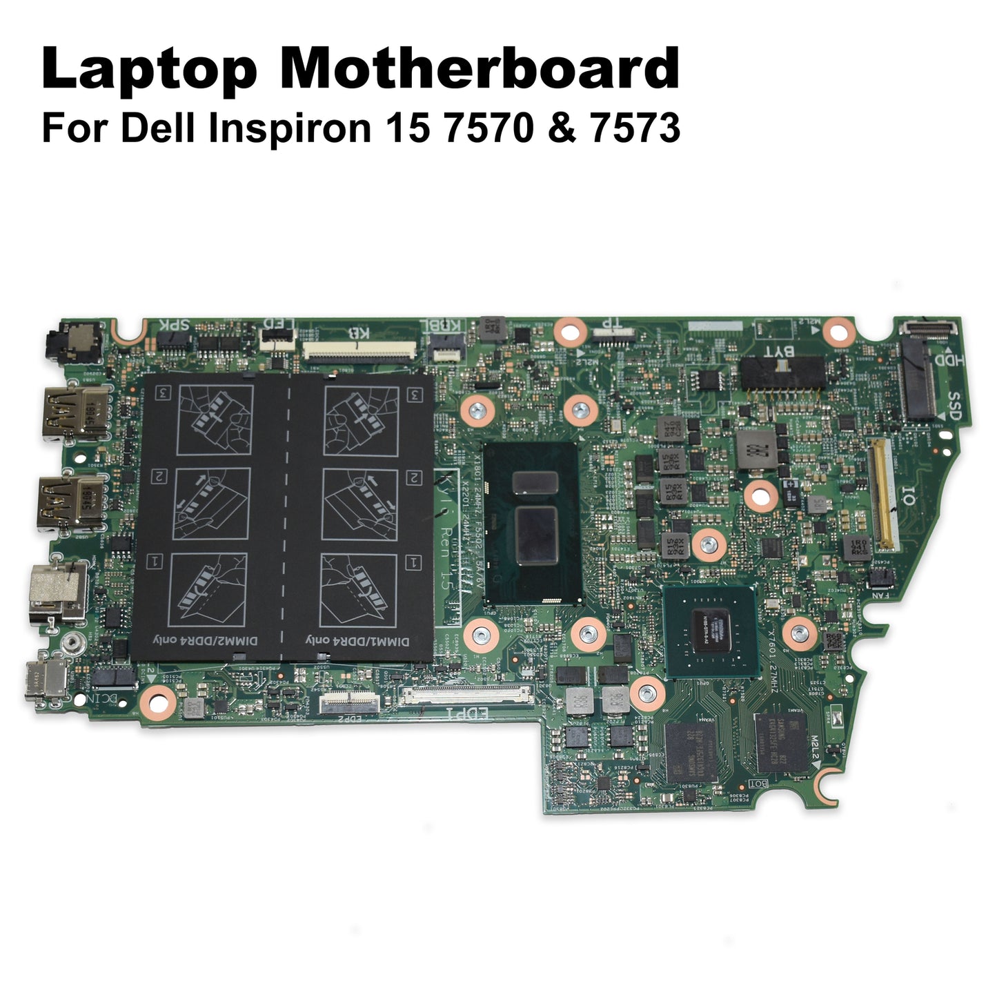 Dell Inspiron 15 7570 7573 Motherboard i7-8550U 1.8GHz Quad Core XW62N