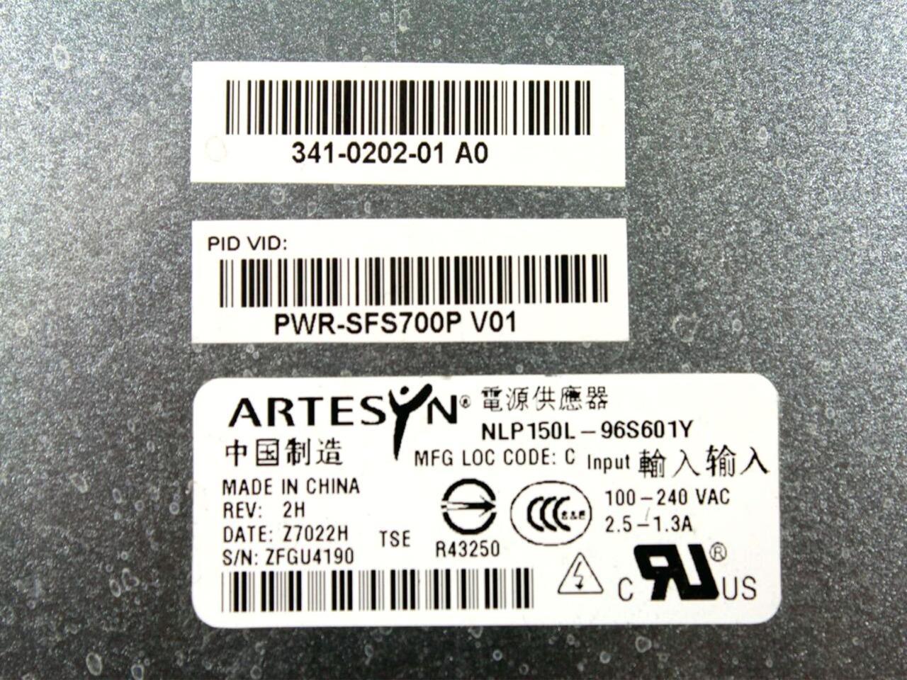 Cisco SFS 7000P Power Supply Module PWR-SFS7000P 341-0202-01 NLP150L-96S601Y