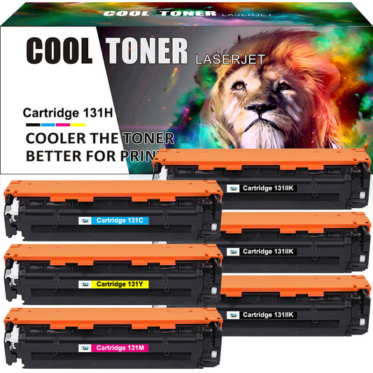 6x CRG-131 Toner Set For Canon 131 imageCLASS LBP7110Cw MF624Cw MF628Cw MF8280Cw