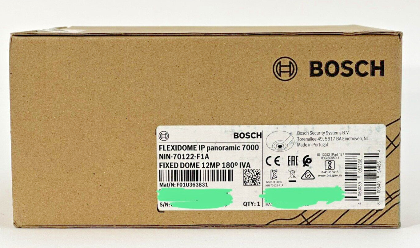Lot of 6 Bosch NIN-70122-F1A IP 12MP 180 deg IVA Panoramic Camera Fixed Dome MP