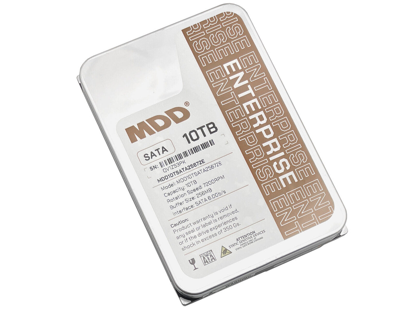 MDD 10TB 7200 RPM 256MB Cache SATA 6.0Gb/s 3.5inch Enterprise Hard Drive