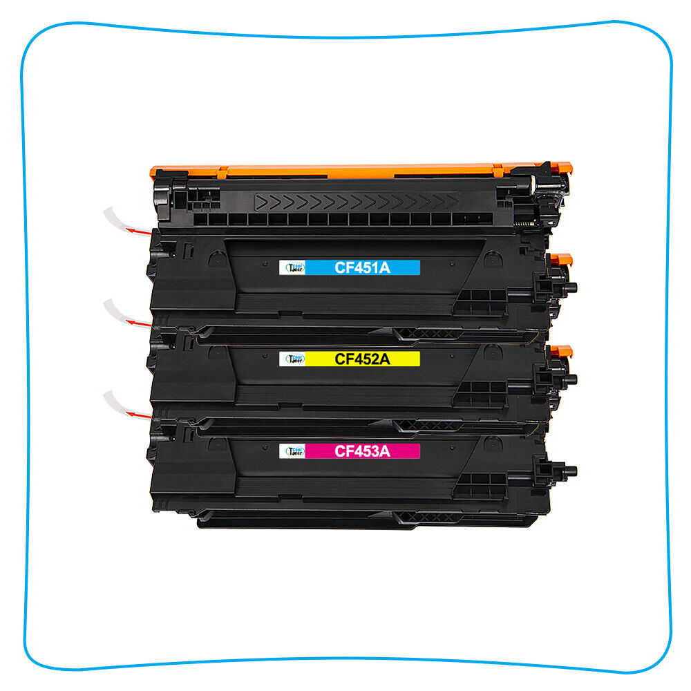 3PK Color Toner CF451A CF452A CF453A Compatible with HP 655A M681f M652dn M653dn