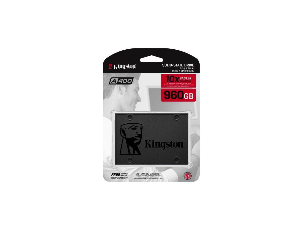 Kingston A400 960GB SATA 3 2.5" Internal SSD SA400S37/960G - HDD Replacement fo