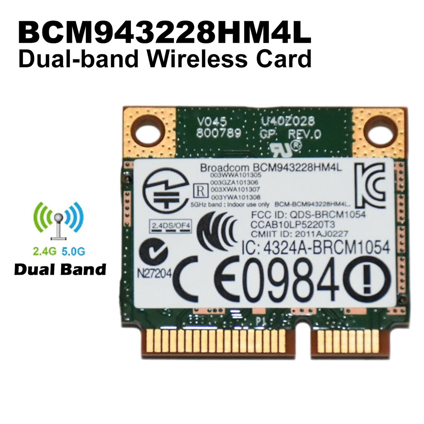 Lot X10 Dell E6520 E6420 E5520 Dual Band WIRELESS WIFI CARD BCM943228HM4L 1JKGC