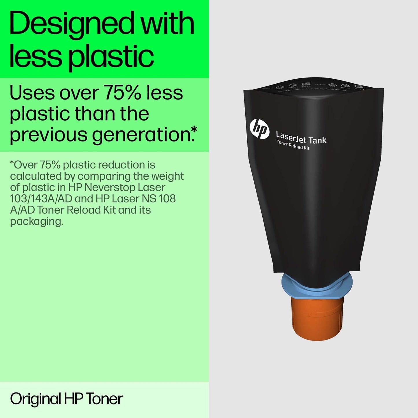 HP 153X Black Original LaserJet Tank Toner Reload Kit, ~5,000 pages, W1530X