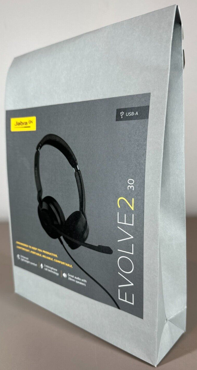 Jabra Evolve2 30 UC Stereo USB-A with 2 Built-in Microphones Work Wired Headset