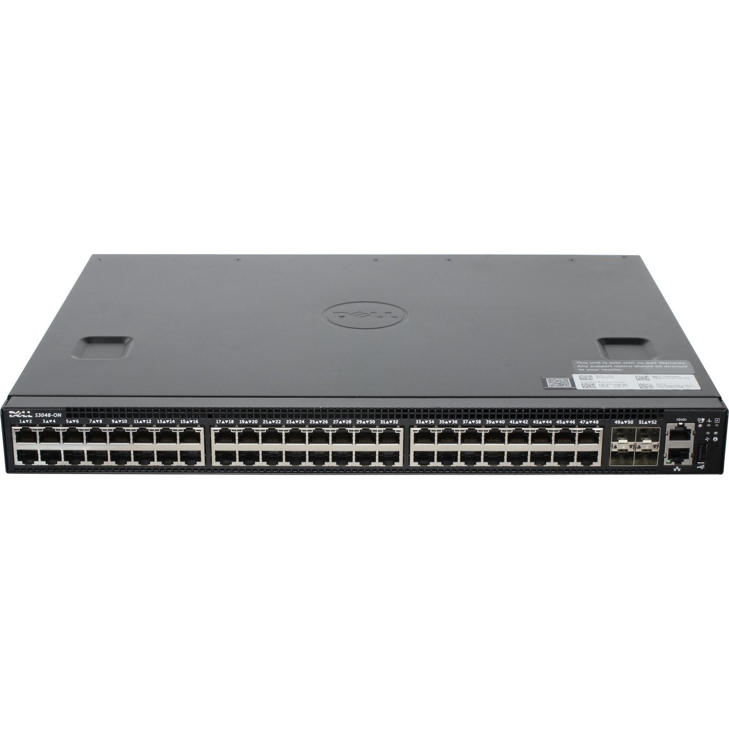 Dell Networking S3048-ON 48P 1GbE 4P SFP+ PSU-I/O 2 PSU Switch (Rails)