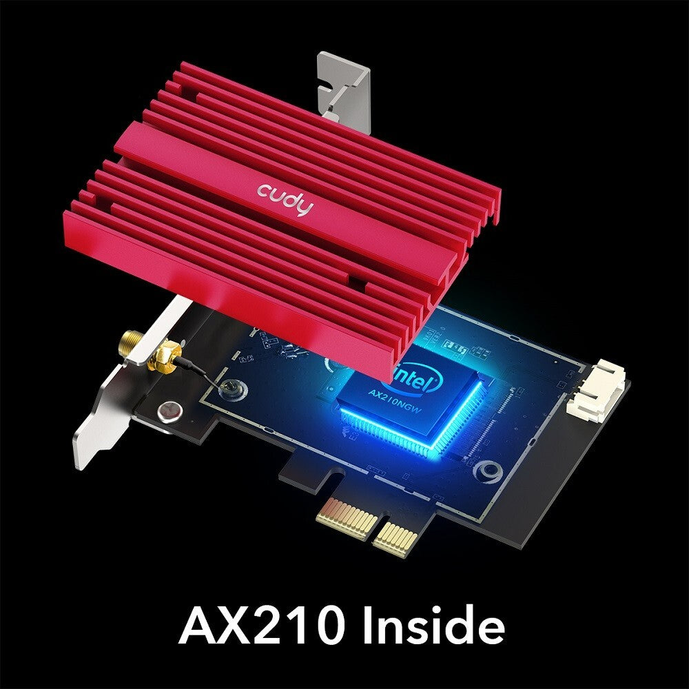 Cudy WE4000 | AX5400 Wireless Tri-Band Wi-Fi 6/6E Bluetooth 5.2 PCI Express Card