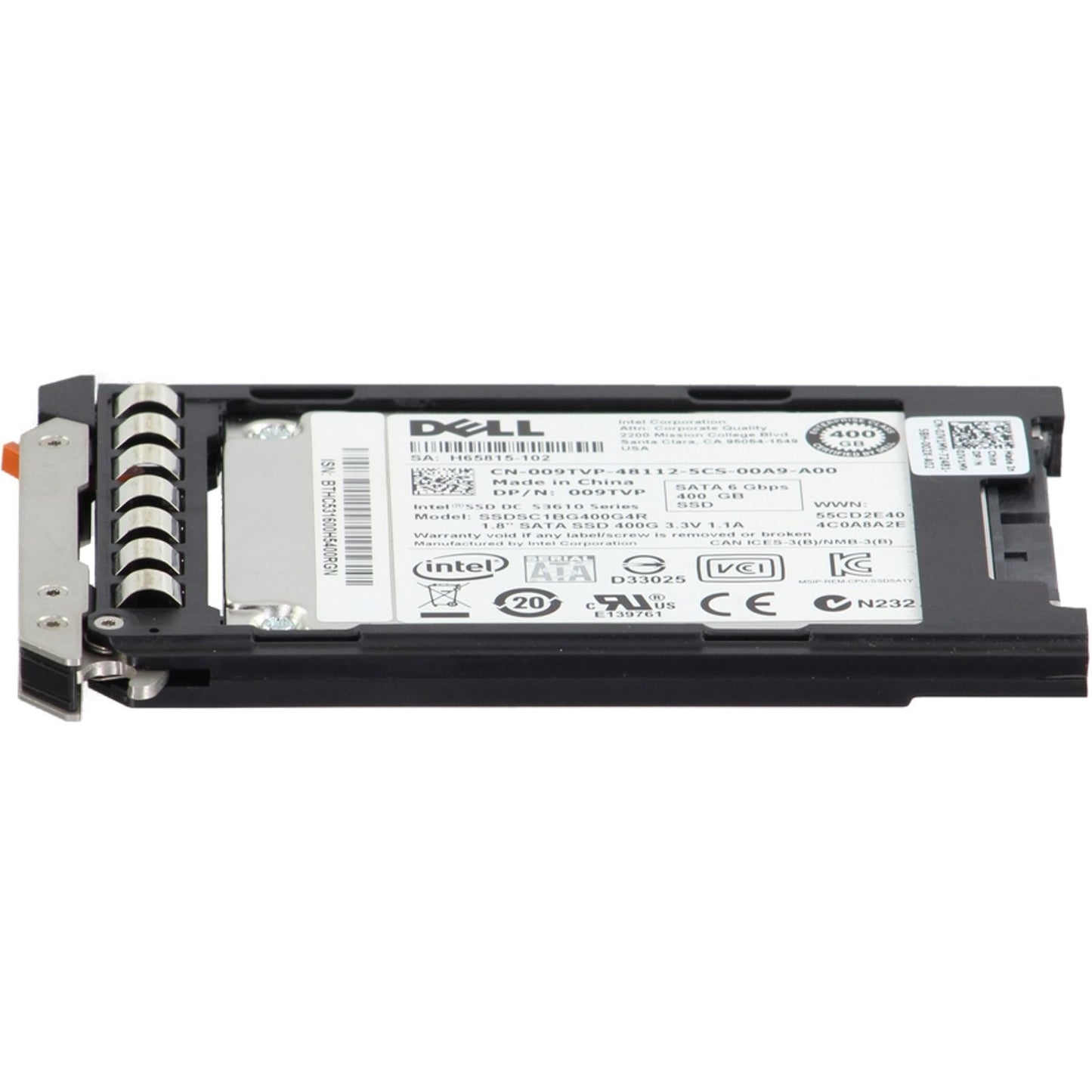 Dell 400GB 6Gbps SATA MU MLC 1.8 SSD S3610 CPO (09TVP) -R