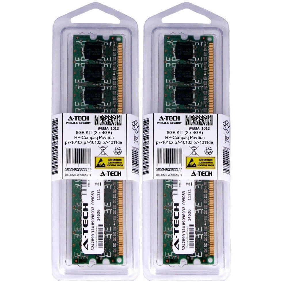8GB KIT 2 x 4GB HP Compaq Pavilion p7-1010z p7-1011de PC3-8500 Ram Memory